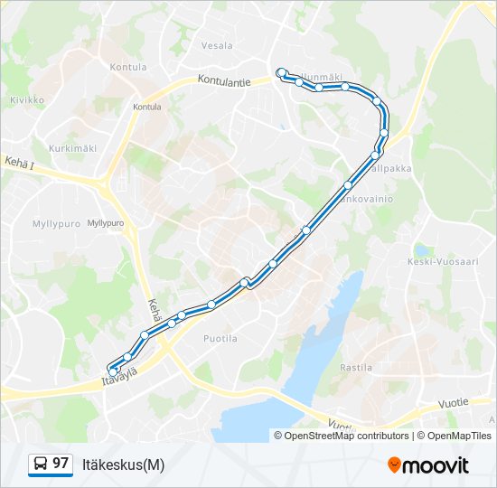 97 bus Line Map