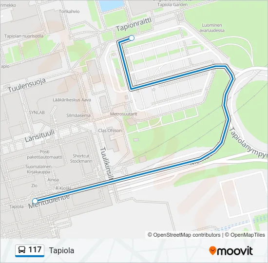 117 Bus Line Map
