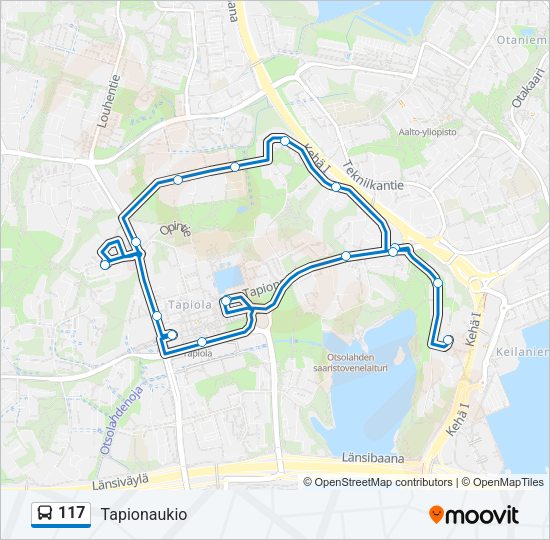 117 Bus Line Map