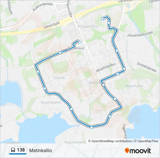 138 Bus Line Map