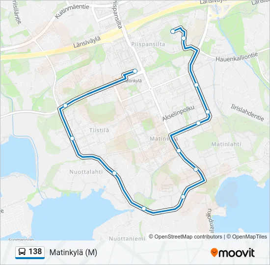 138 Bus Line Map
