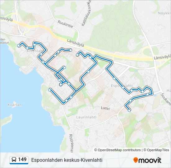 149 Bus Line Map