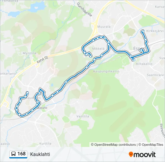 168 Bus Line Map