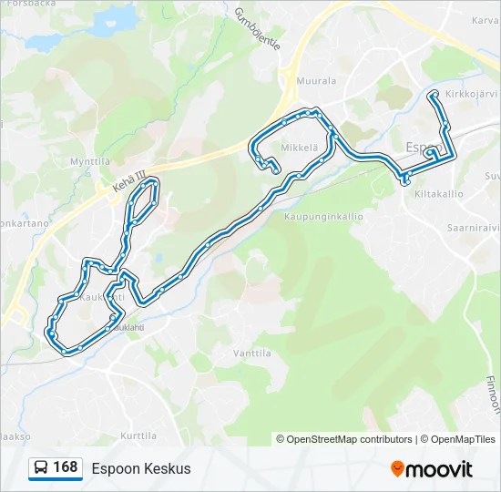168 Bus Line Map