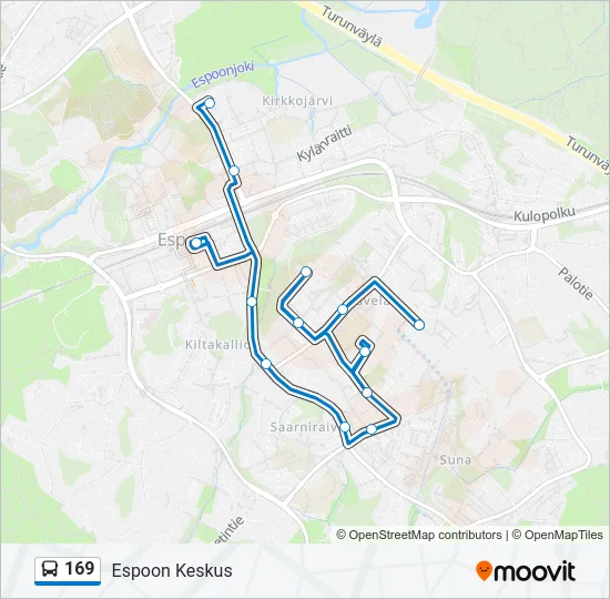 169 Bus Line Map