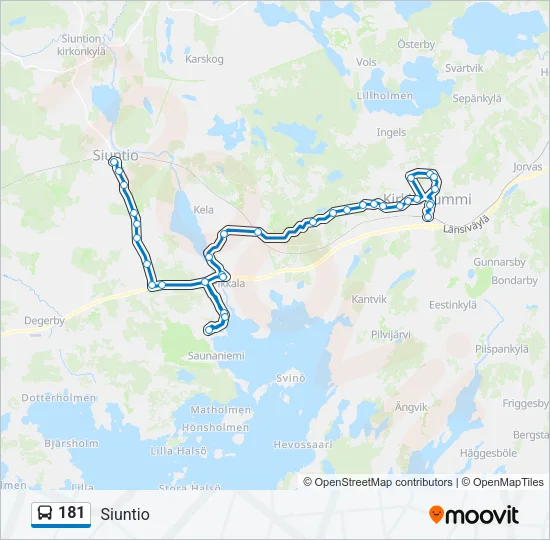 181 Bus Line Map