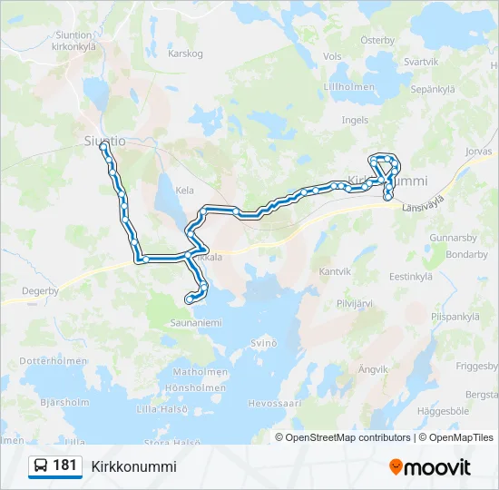 181 Bus Line Map