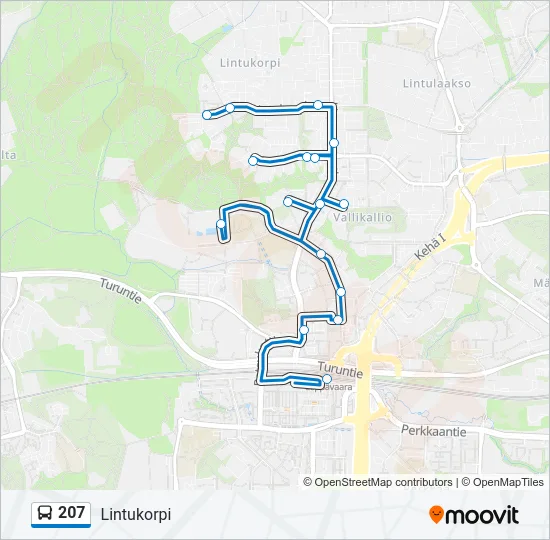 207 Bus Line Map