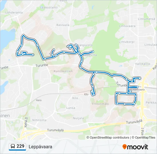 229 Bus Line Map