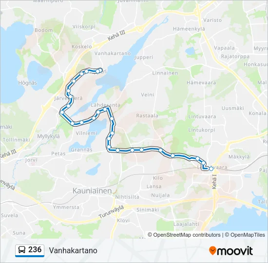 236 Bus Line Map