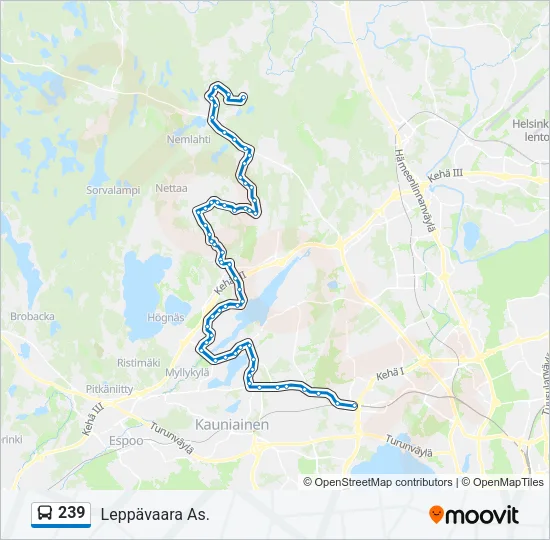 239 Bus Line Map