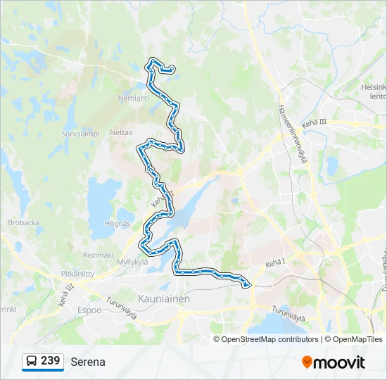 239 Bus Line Map