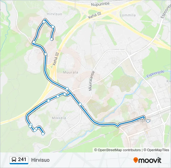 241 Bus Line Map
