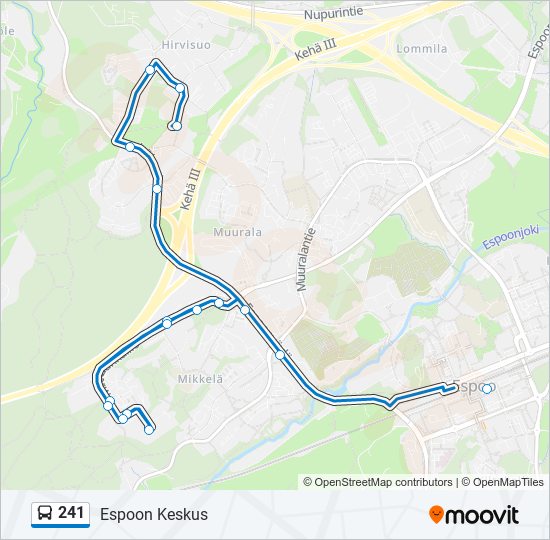 241 bus Line Map