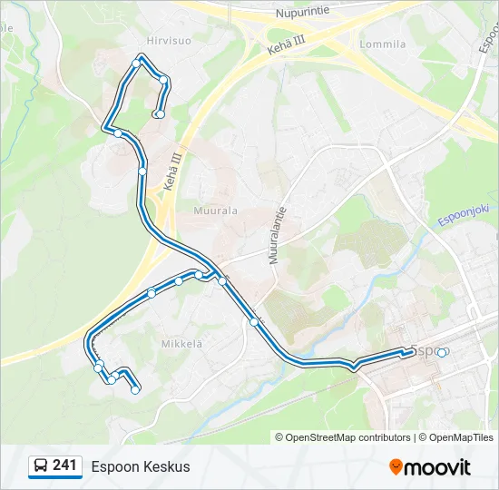 241 Bus Line Map