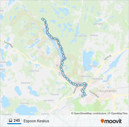 245 Bus Line Map
