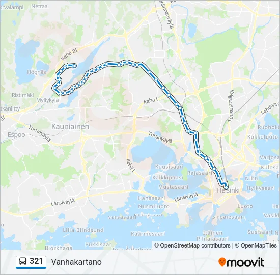 321 Bus Line Map