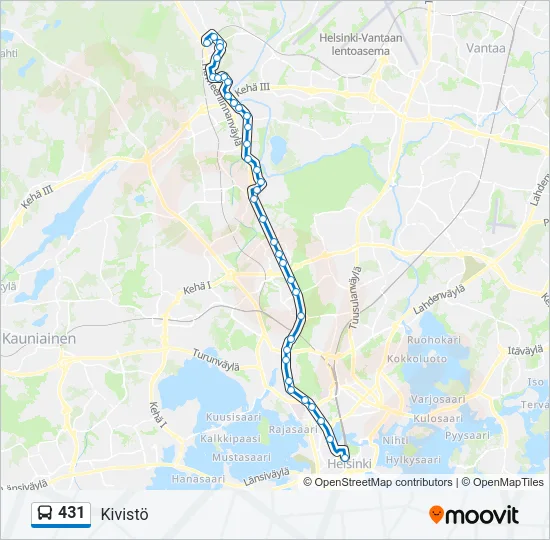 431 Bus Line Map