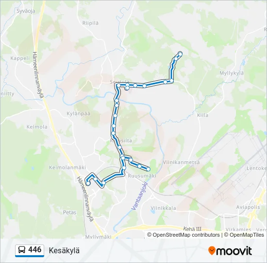 446 Bus Line Map