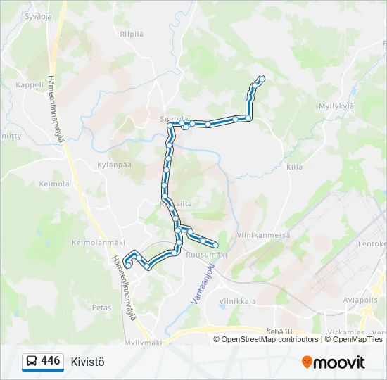446 Bus Line Map