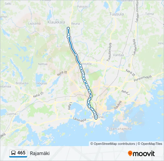 465 Bus Line Map