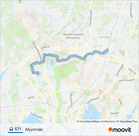 571 Bus Line Map