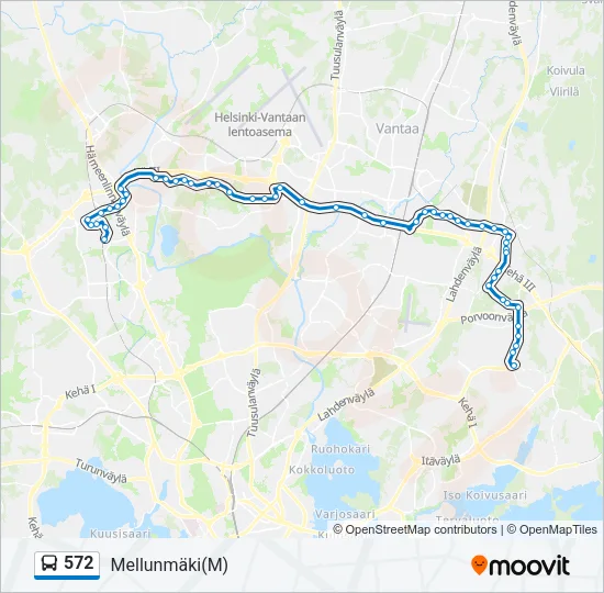 572 Bus Line Map