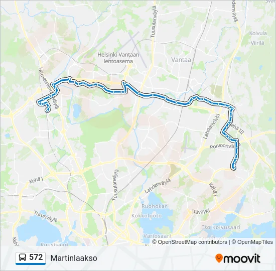 572 Bus Line Map