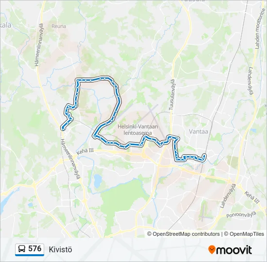 576 Bus Line Map