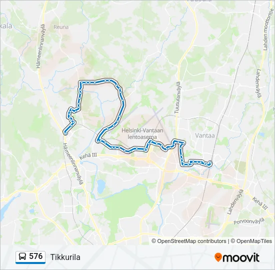 576 Bus Line Map