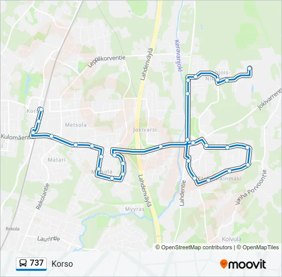 737 Bus Line Map