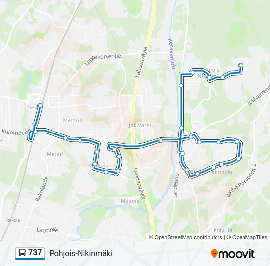 737 Bus Line Map