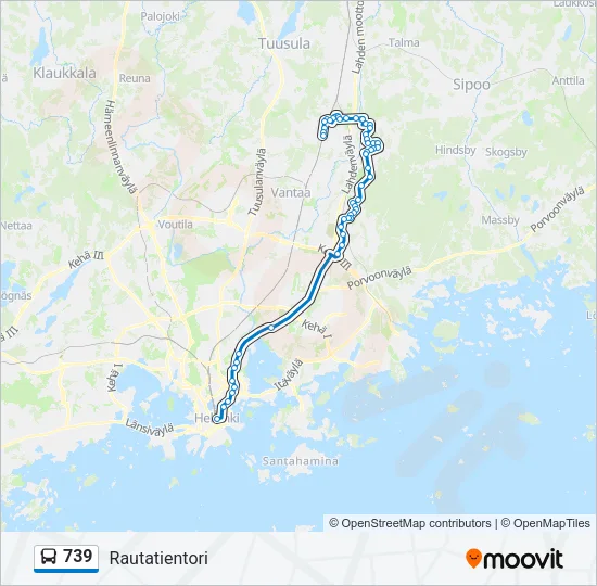 739 Bus Line Map