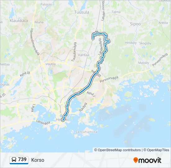 739 Bus Line Map