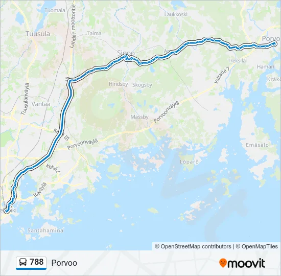788 Bus Line Map