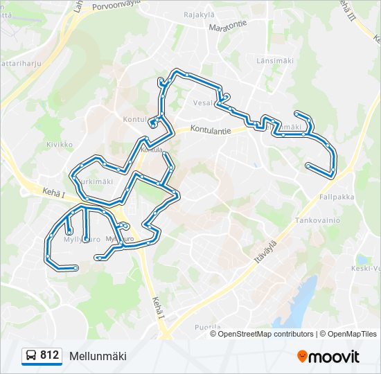 812 bus Line Map