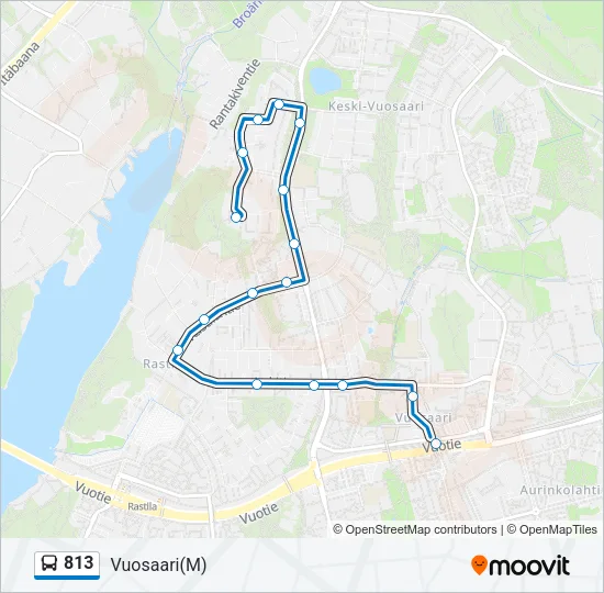 813 Bus Line Map