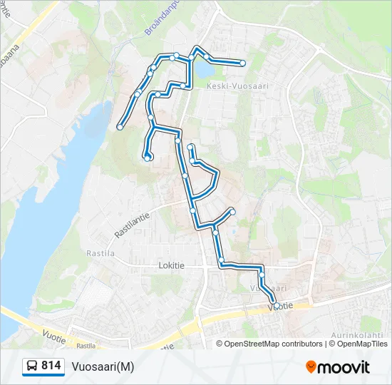 814 Bus Line Map
