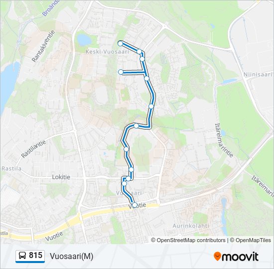 815 bus Line Map