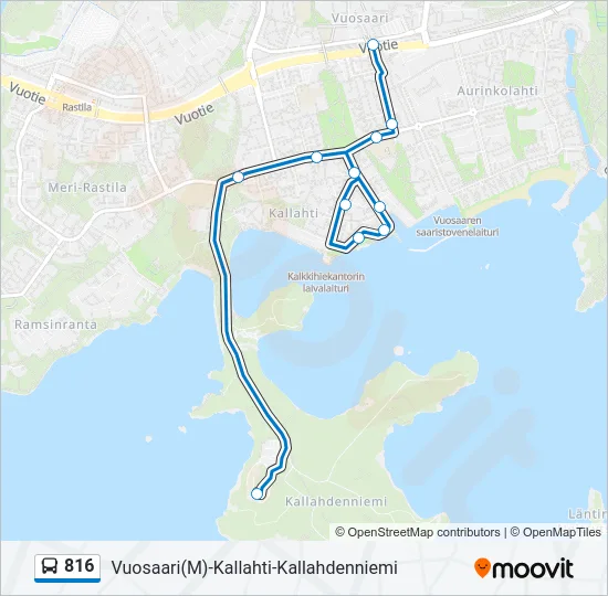 816 Bus Line Map
