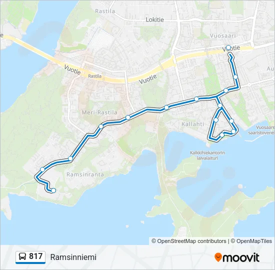 817 Bus Line Map