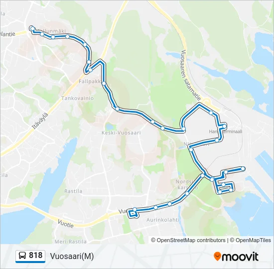 818 Bus Line Map