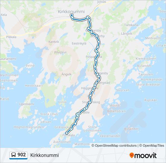 902 Bus Line Map
