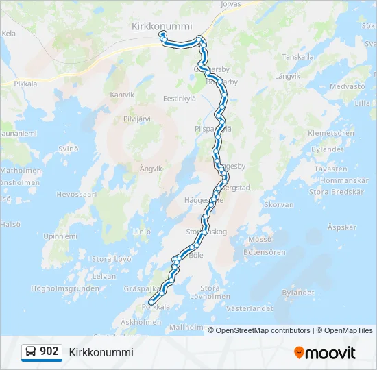 902 Bus Line Map