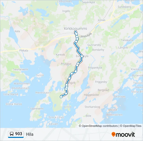 903 Bus Line Map