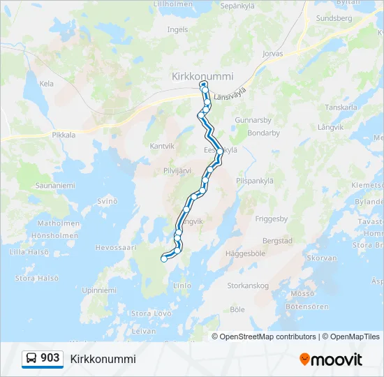 903 Bus Line Map