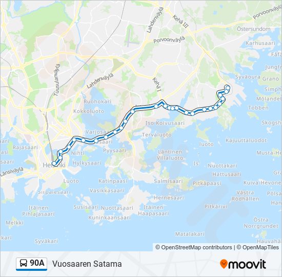 90a Route: Schedules, Stops & Maps - Vuosaaren Satama (Updated)