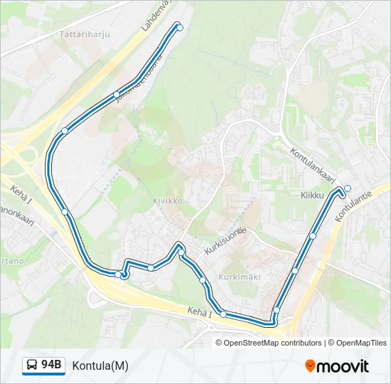 94B Bus Line Map