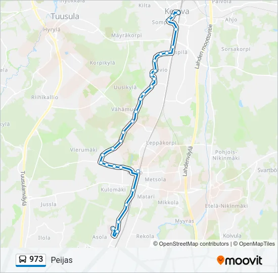 973 Bus Line Map