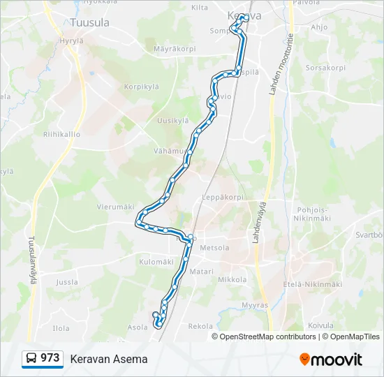 973 Bus Line Map